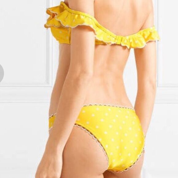 NWT Zimmermann Women's Lumino Polka Dot Ruffl Corset Bikini Set Size 1 $406 - Picture 2 of 6